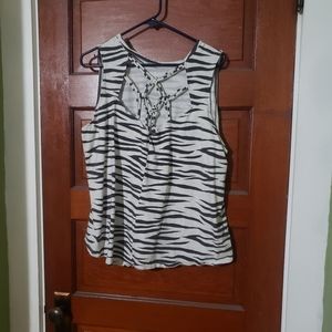 Zebra Print Maurice's Tank